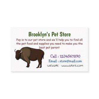 Happy American bison buffalo illustration