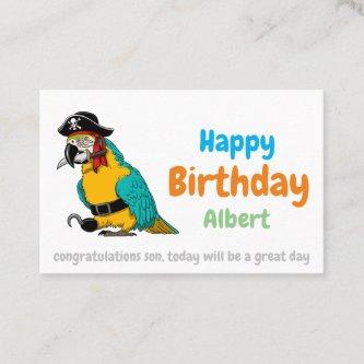 Happy Birthday pirate parrot