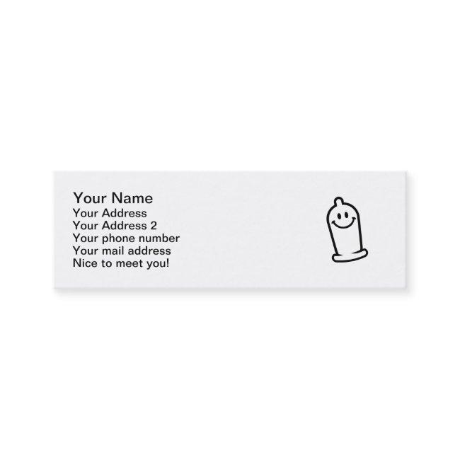 Happy condom face mini
