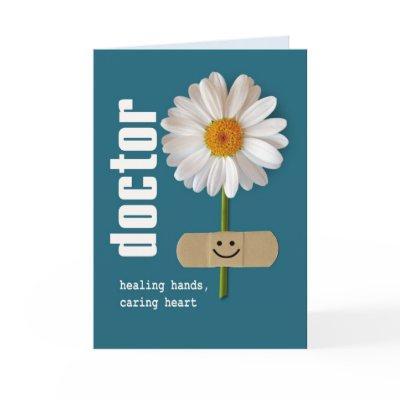 Happy Doctors' Day. Smiling Daisy Custom Card