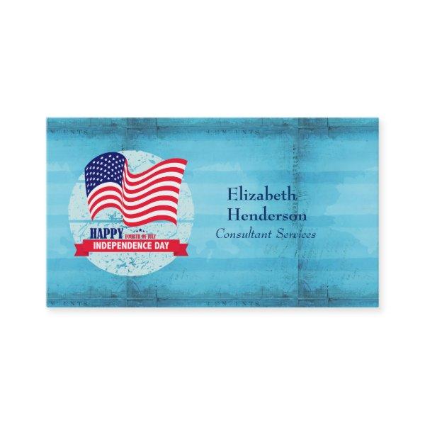 Happy Fourth of July American Flag Illustration