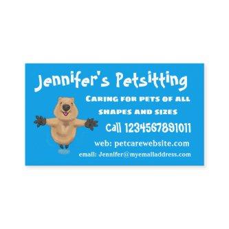 Happy jumping quokka cartoon design