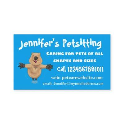 Happy jumping quokka cartoon design