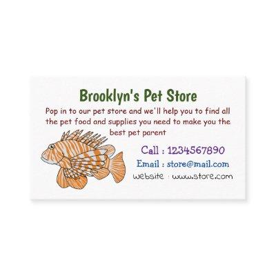 Happy lionfish cartoon illustration