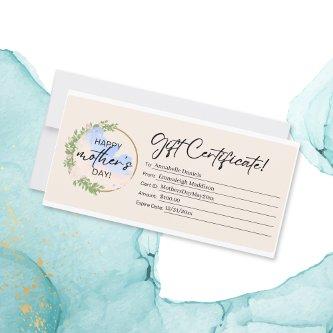 Happy Mother's Day Floral Gift Certificate