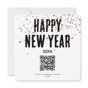 Happy New Year Corporate Business QR Code Holiday
