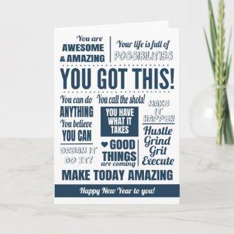 Happy New Year Motivational Quotes Card