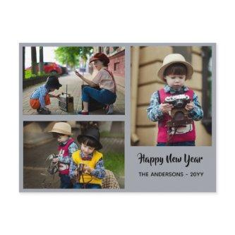 Happy New Year - PHOTO COLLAGE - Personalized 2018 Holiday Postcard