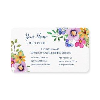 Happy Primary Colors Watercolor Floral Salon