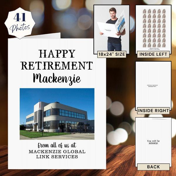 Happy Retirement 40 Coworker Photo Collage Card
