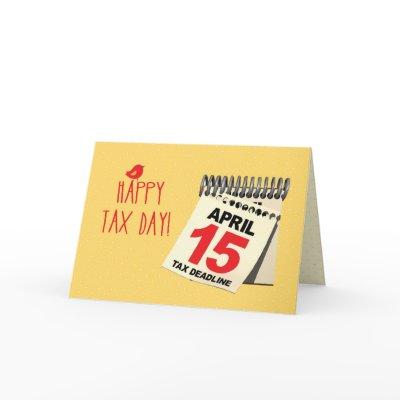 Happy Tax Day Calendar, April 15, Humor Card