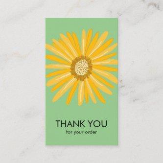 Happy Yellow Daisy Order Thank You Social Icons