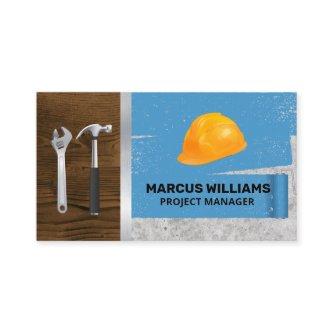 Hard Hat and Tools | Paint Roller Background