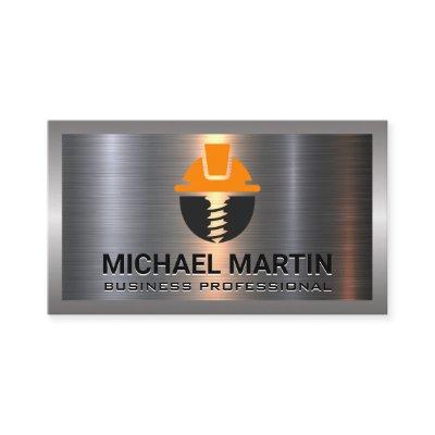 Hard Hat Screw | Construction Logo | Aluminum