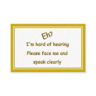 Hard of Hearing