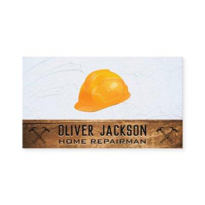 Hardhat Crossed Hammers | Texture Wall Wood