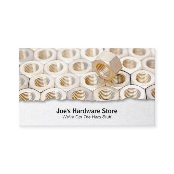 Hardware Store Nuts Bolts Closeup Retail