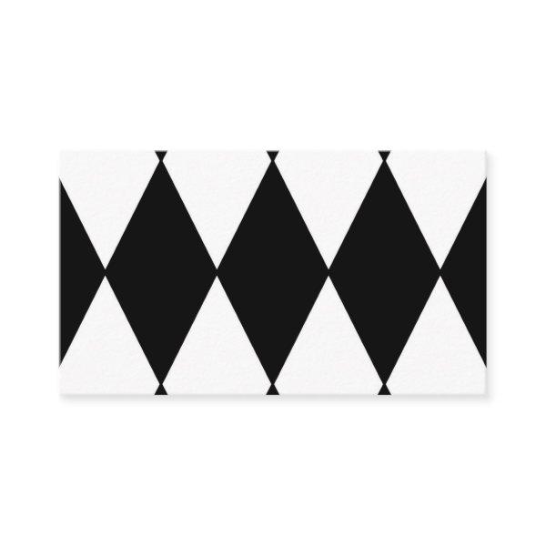 harlequin black and white