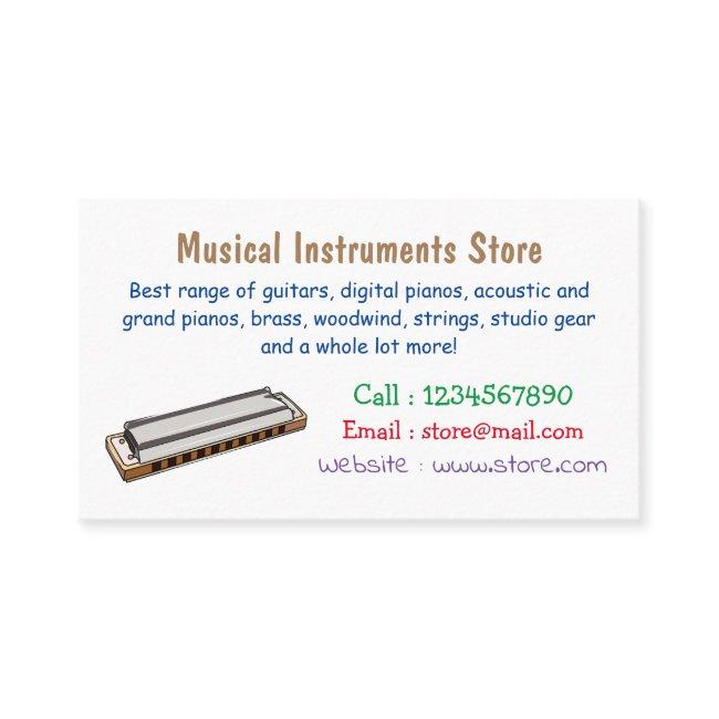 Harmonica cartoon illustration