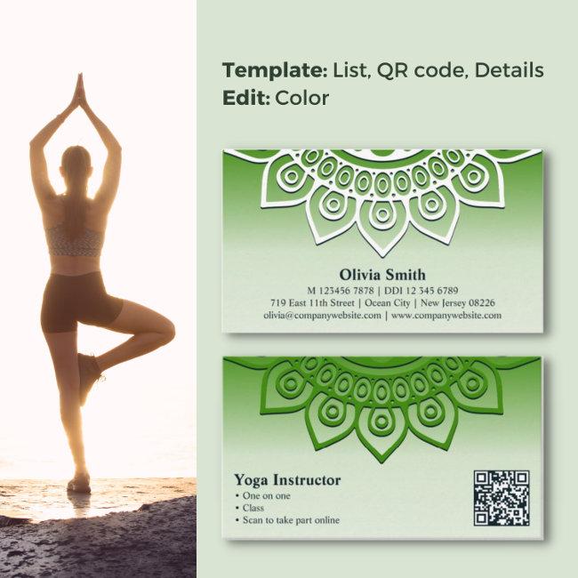 Harmony in Green Mandala Design Yoga