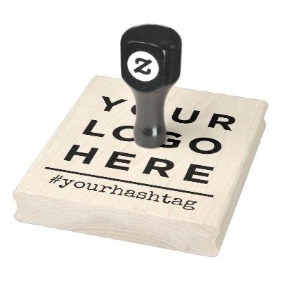 Hashtag | Trend Social Media Business Logo Custom Rubber Stamp