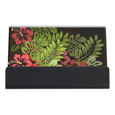 Hawaii Aloha Flower Art Print Desk  Holder