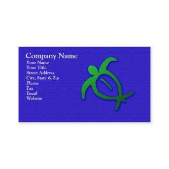 Hawaiian Honu Petroglyph on Blue