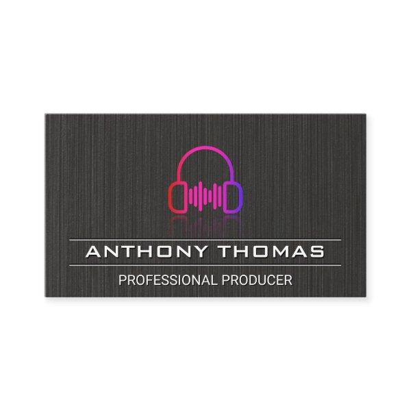 Headphones | Black Texture Background