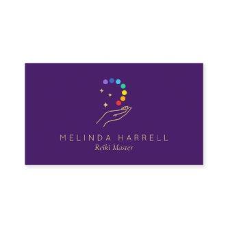 Healing Hand Logo Reiki, Massage Bright Purple