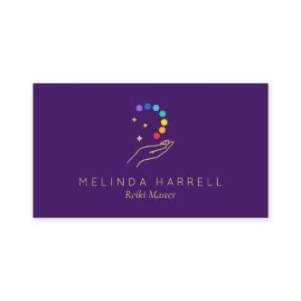 Healing Hand Logo Reiki, Massage Bright Purple