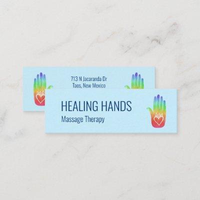 Healing Hands Rainbow Colorful Hamsa Hearts  Mini