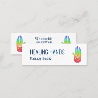 Healing Hands Rainbow Colorful Hamsa Hearts Mini