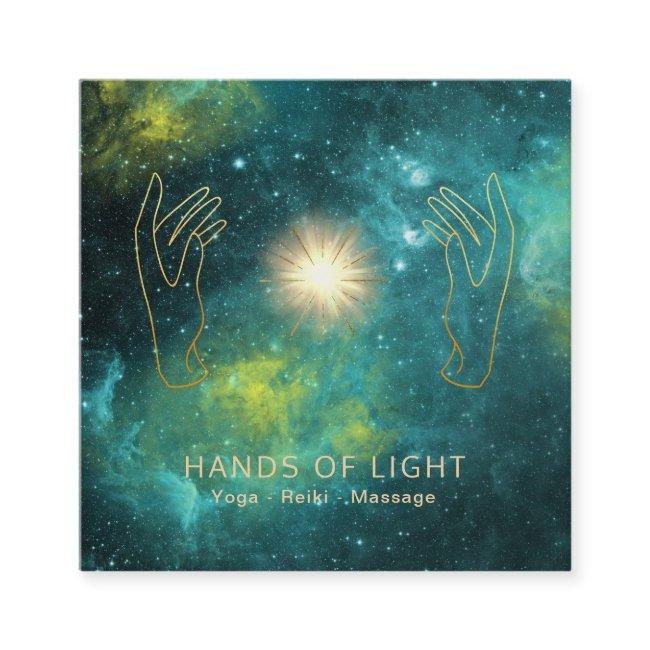 *~* Healing Hands Universe Cosmic Stars & Lights Square