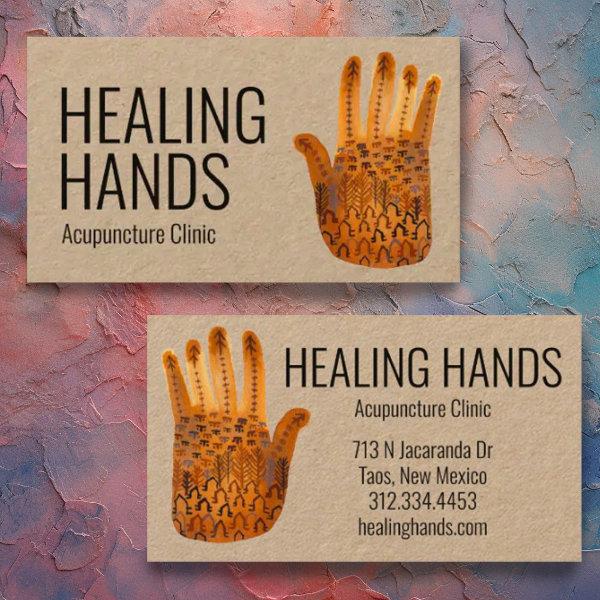 Healing Hands Watercolor Boho Kraft