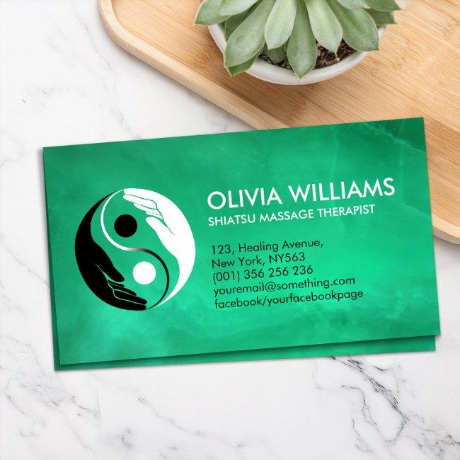Healing Hands Yin Yang symbol Appointment Business