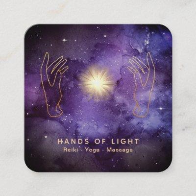 *~* Healing Light Hands  Universe Stars Cosmic Square