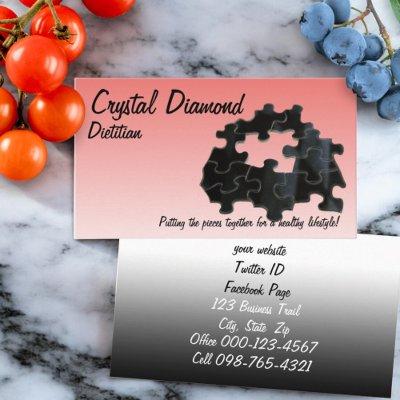 Health Concept Puzzle Piece Coral Ombre Template