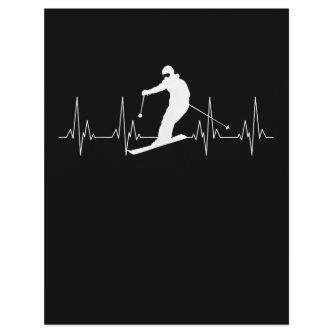 Heartbeat Skiing Gift For Skiers Letterhead