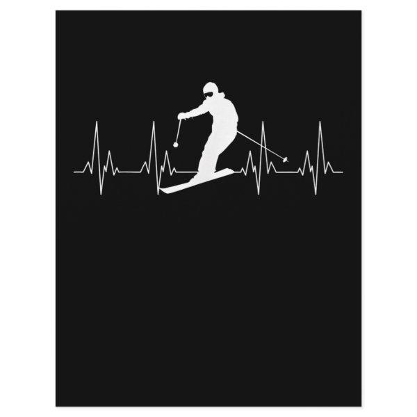 Heartbeat Skiing Gift For Skiers Letterhead