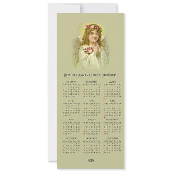 Heavenly Girl Angel with  Rosary 2019 Calendar Holiday Card