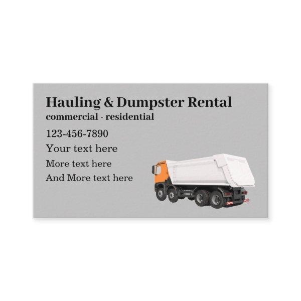 Heavy Duty Hauling And Dumpster Service