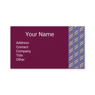 HELIX BIOTECH Geometric Gold Swirls In Blue Purple