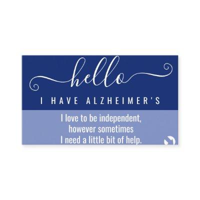 hello alzheimers awareness and emergency contact