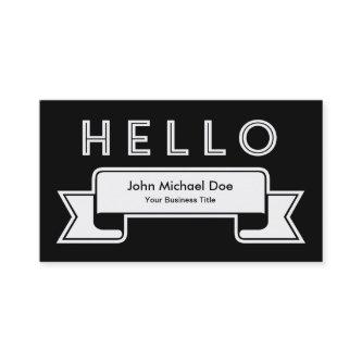 Hello! Black & White Minimalist Modern