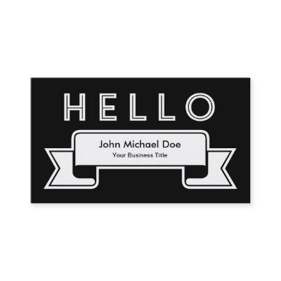Hello! Black & White Minimalist Modern
