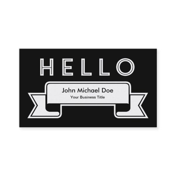 Hello! Black & White Minimalist Modern
