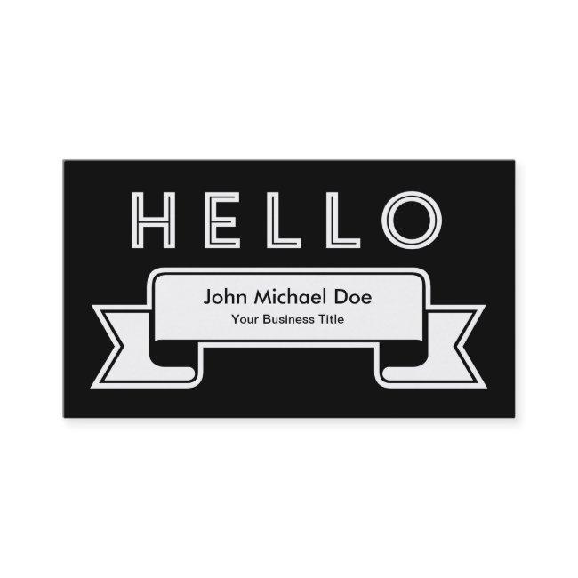 Hello! Black & White Minimalist Modern