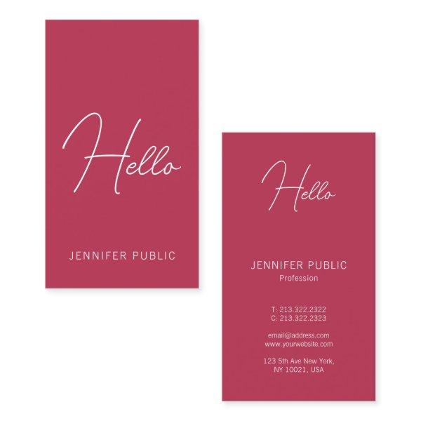 Hello  Modern Vertical Calligraphy