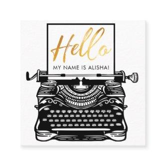 Hello Introduction Vintage Antique Typewriter Square