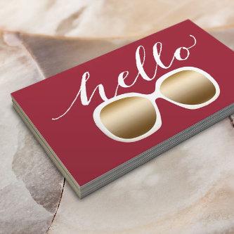 Hello Modern Sunglasses Plain Red